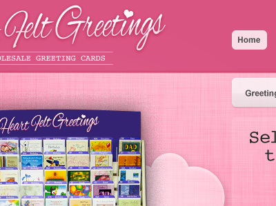Heartfelt Thumb cards clouds greeting pink