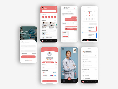 Teletharapy mobile app UI design