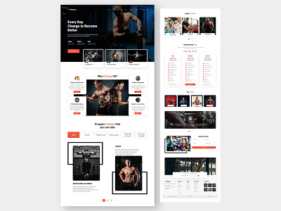 Fitness,Gym,Workout landing page.