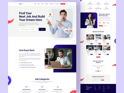 Job Finder Landing Page 3d @mobileapp animation branding design graphic design illustration logo motion graphics typography ui ux vector