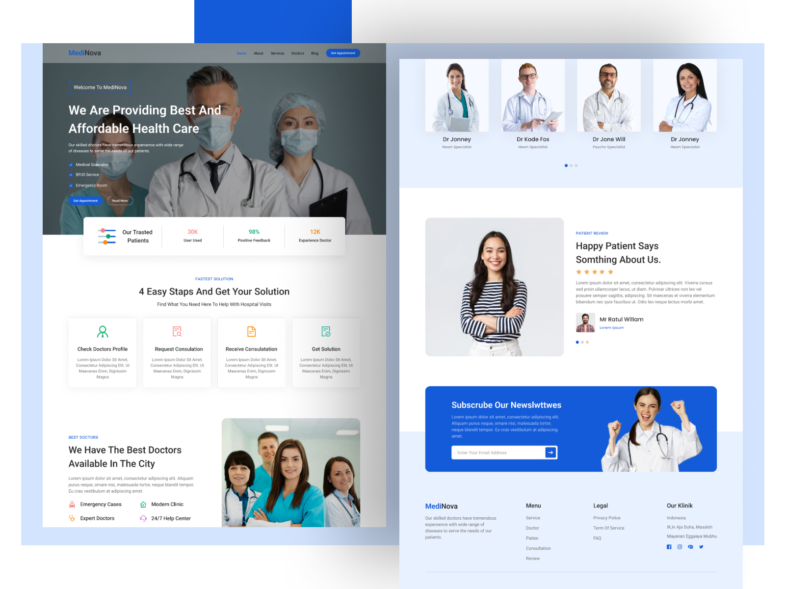 Doctor Landing Page by Tonmoy Chowdhury on Dribbble