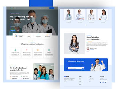 Doctor Landing Page design doctor health website hospital website ui ui design web design website