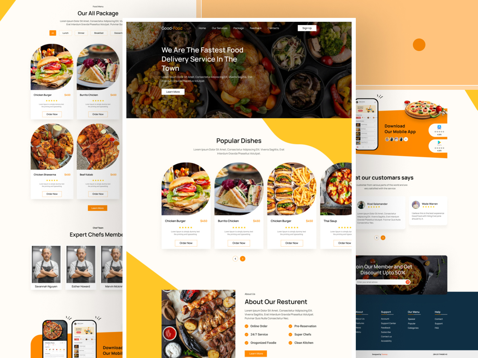 Food Landing Page Design. by Tonmoy Chowdhury on Dribbble