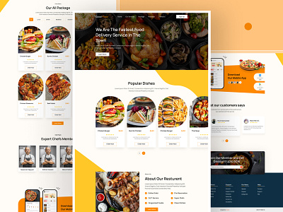 Food Landing Page Design. 3d @mobileapp animation branding design graphic design illustration logo motion graphics typography ui ux vector