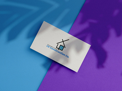 LV Construction Logo branding design icon illustrator logo logovue minimal typography