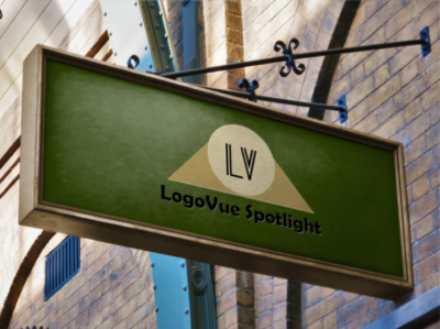 LV Spotlight branding design icon illustrator logo logovue minimal typography