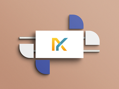 Abstract MK Logo branding design icon illustrator logo logovue minimal typography