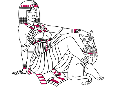 egyptian Women Illustration cartoon illustration illustraion illustration line art line art logo line drawing logo to vector redraw vector vector illustration vectorart