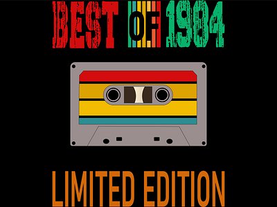 Best of 1984 Limited Edition T shirt vector art illustration line art line art logo logo logo to vector redraw vector vectorart