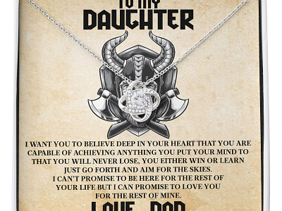 Message Card Design | Jewelry | Necklace | for Daughter