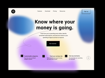 Track money branding marketing ui design website