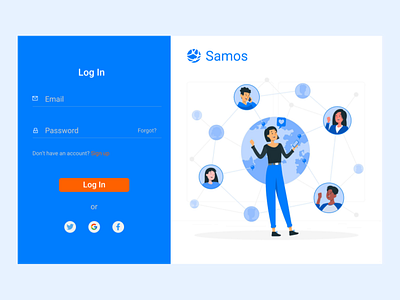 Samos : networking App 3d animation behance branding graphic design logo motion graphics ui