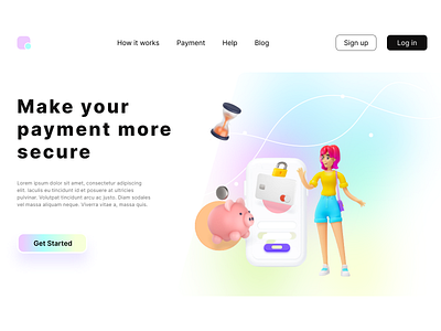 Landing Page 3d animation branding design dribbble graphic design illustration landing page logo motion graphics ui