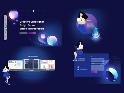 Portfolio site 3d animation branding design dribbble graphic design illustration logo motion graphics ui