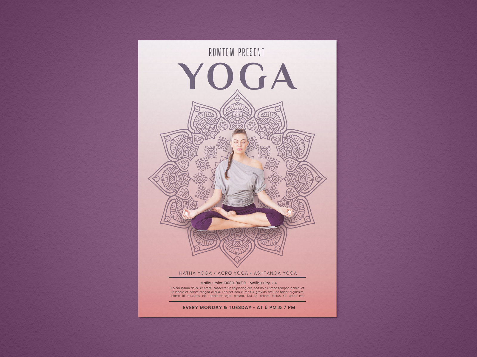 Yoga Flyer Design by Salman Chowdhury on Dribbble