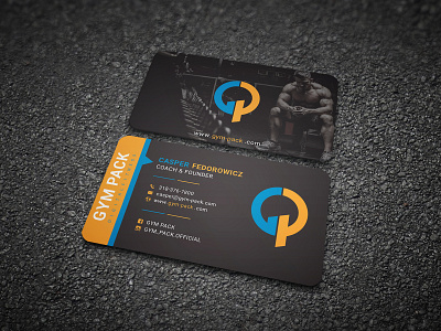 Business Card Design For GYM PACK