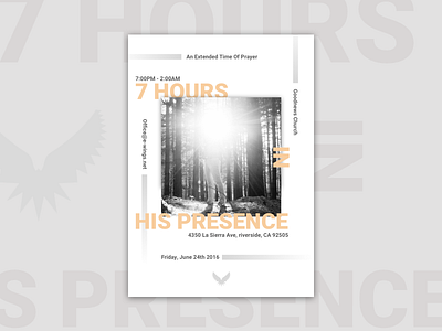 7 Hours In His Presence church flyer religious