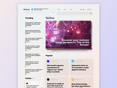 Fluent Design - News ar article fluent fluent design ios microsoft news political stories tech vr website