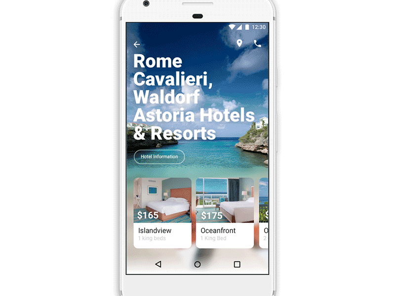Hotel Details Page android app blur fee gif hotel ios rate rates resort rooms travel