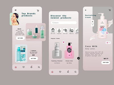 Cosmetics app design by Eferigho Christabel on Dribbble