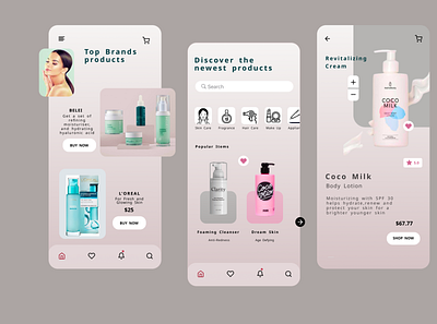Cosmetics app design