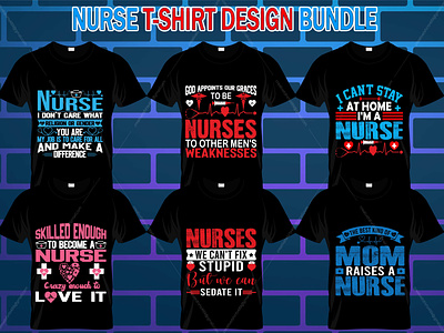 Nurse T Shirt Design Bundle best t shirt design design favorite nurse illustration nature nurse t shirt design typography