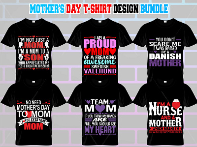 Mother's Day T-Shirt Design Bundle best t shirt design design mom mother t shirt nurse t shirt design typography