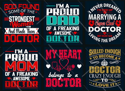 Doctor's Day T-Shirt Design Bundle best t shirt design bundle design doctor doctor t shirt design nurse t shirt design t shirt design typography