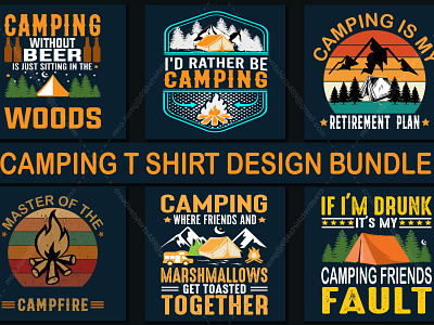 CAMPING T-SHIRT DESIGN BUNDLE best t shirt design bundle camping camping t shirt camping t shirt design bundle design doctor t shirt design nurse t shirt design