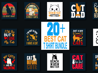 Cat T-Shirt Design Bundle best t shirt design bundle cat cat bundle cat t shirt cat t shirt design bundle design
