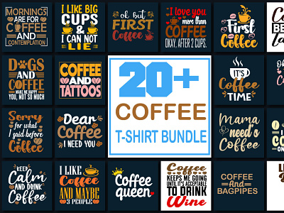 Coffee T-Shirt Design Bundle best t shirt design bundle coffee coffee t shirt design bundle design graphic design typography