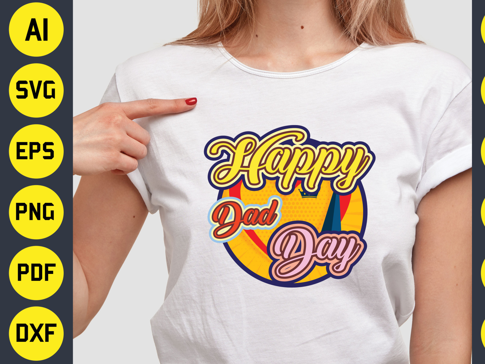 Happy Dad Day Sublimation TShirt Design by Creative TShirts on Dribbble