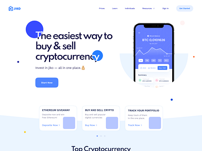 Crypto App Landing page design