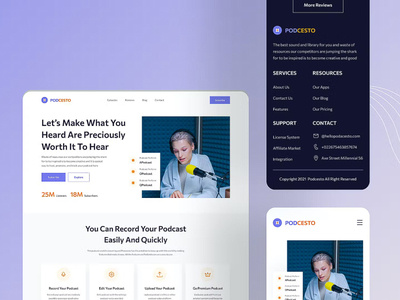 Podcast Landing Page by ayo paul on Dribbble