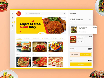 Mr Biggs Website Design food ui