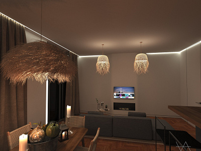 Architecture Living room 3d design