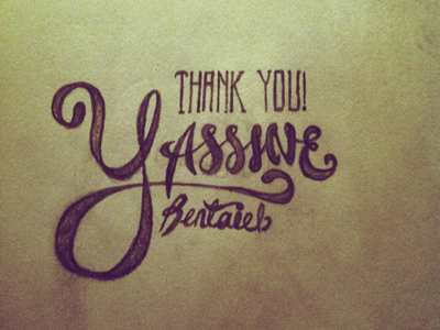 Thanks Yassine typography drawn thanks typography jack johnson