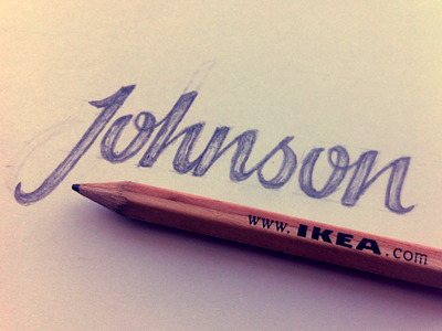 Johnson font hand drawn identity letter lettering logo script type
