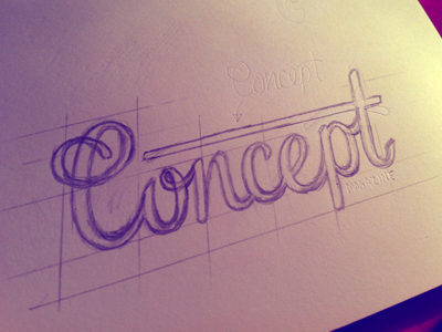 Concept Sketch font hand drawn identity letter lettering logo script type