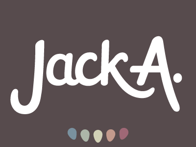 Jack A. Vector colour font hand drawn identity letter lettering logo palette pw01 script type vector