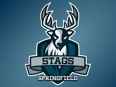 Stag Two illustration logo sport stag vector