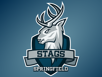 Stag One illustration logo sport stag vector