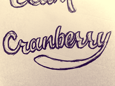 Cranners Sketch berry cranberry font fruit handdrawn script type typography