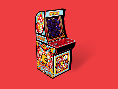 Pizza Hut x Pac-Man Arcade Console arcade austin austin texas console design gsdm illustration pac-man pizza hut