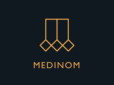 MEDINOM minimal logo app design flat logo minimal