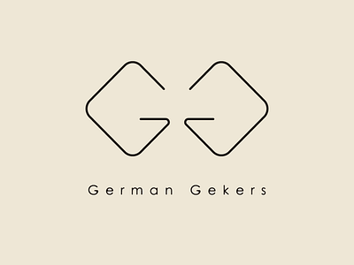 German Gekers app branding design flat logo minimal typography