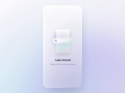 Qonto - Login Validation (Animation concept) glassmorphic interaction interface interface design login mobile animation mobile interaction mobile interface mobile login neumorphic neumorphism onboarding skeuomorph ui ui mobile ui trend valentin salmon