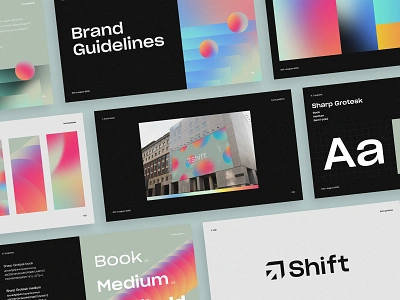 Shift Capital Brand Guidelines brand design brand identity branding gradient guidebook guidelines