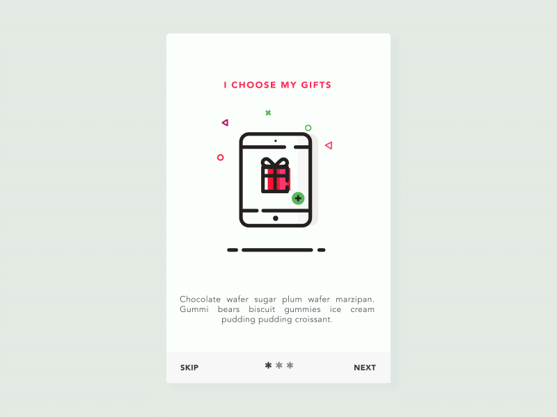 The Santa's App (OnBoarding) after effect animation gif merry christmas onboarding santa ui ux