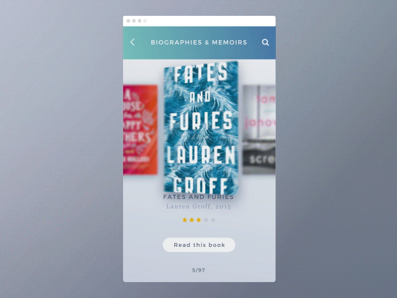 Book App (Concept animation) animation app book concept transition ui ux